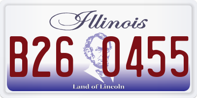 IL license plate B260455