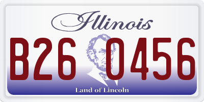 IL license plate B260456