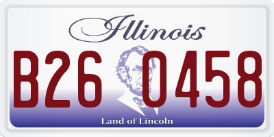 IL license plate B260458