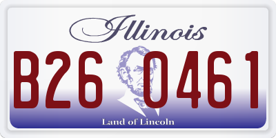 IL license plate B260461