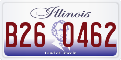 IL license plate B260462