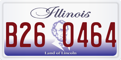 IL license plate B260464