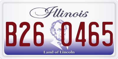 IL license plate B260465