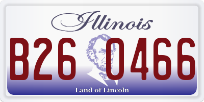 IL license plate B260466