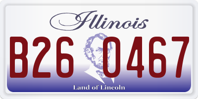 IL license plate B260467