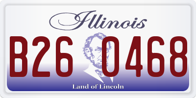 IL license plate B260468