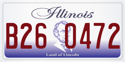 IL license plate B260472