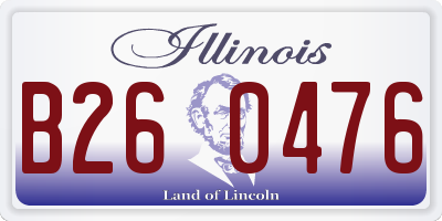 IL license plate B260476