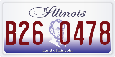 IL license plate B260478