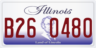 IL license plate B260480