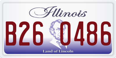 IL license plate B260486