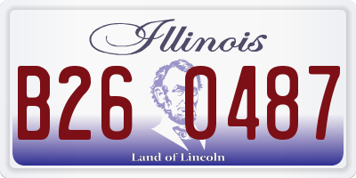 IL license plate B260487