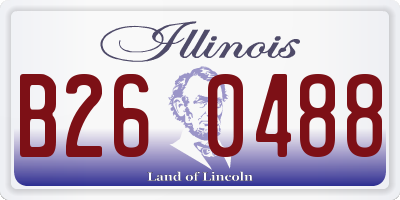 IL license plate B260488