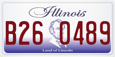 IL license plate B260489