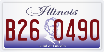 IL license plate B260490