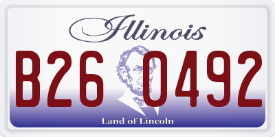 IL license plate B260492