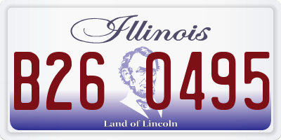 IL license plate B260495