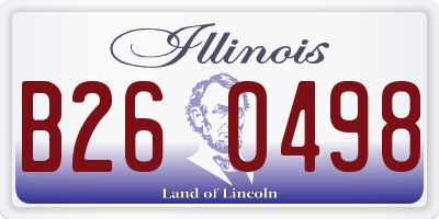 IL license plate B260498