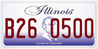 IL license plate B260500