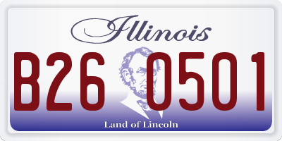IL license plate B260501