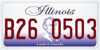 IL license plate B260503