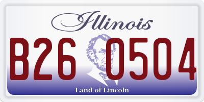 IL license plate B260504