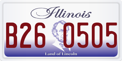 IL license plate B260505