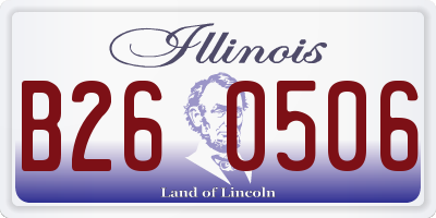 IL license plate B260506