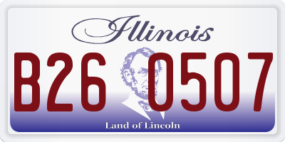 IL license plate B260507
