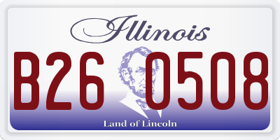 IL license plate B260508