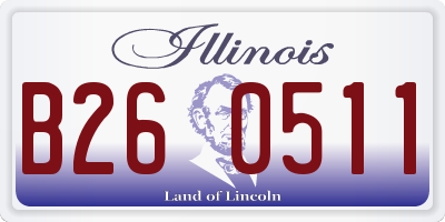 IL license plate B260511
