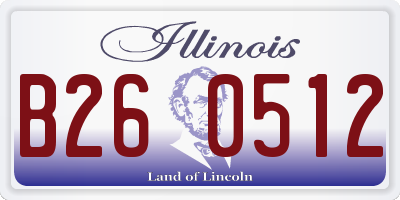 IL license plate B260512