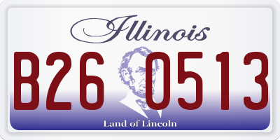 IL license plate B260513