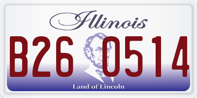 IL license plate B260514