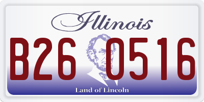 IL license plate B260516