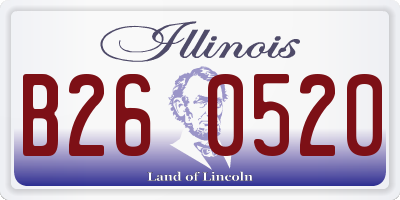 IL license plate B260520