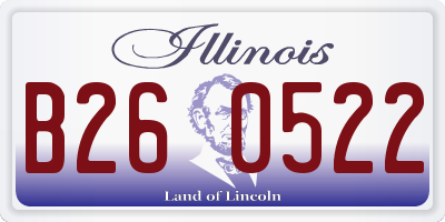 IL license plate B260522