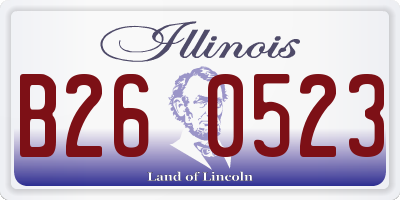 IL license plate B260523
