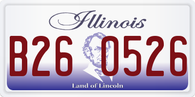 IL license plate B260526