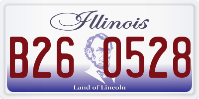 IL license plate B260528