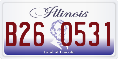 IL license plate B260531
