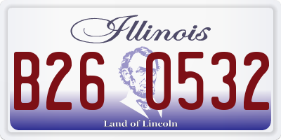 IL license plate B260532