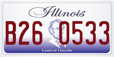 IL license plate B260533