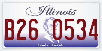IL license plate B260534