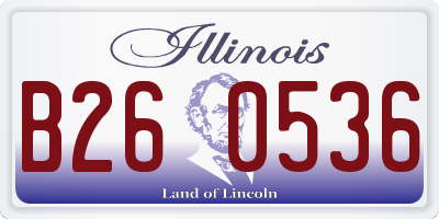 IL license plate B260536