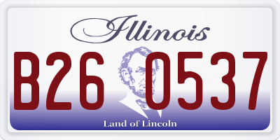 IL license plate B260537