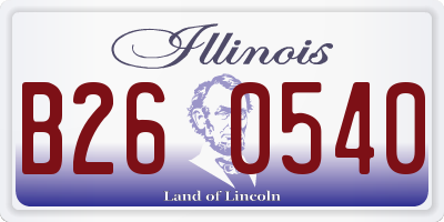 IL license plate B260540