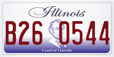 IL license plate B260544
