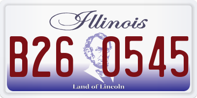 IL license plate B260545