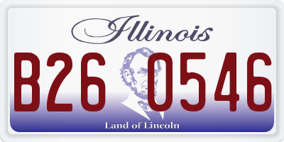 IL license plate B260546